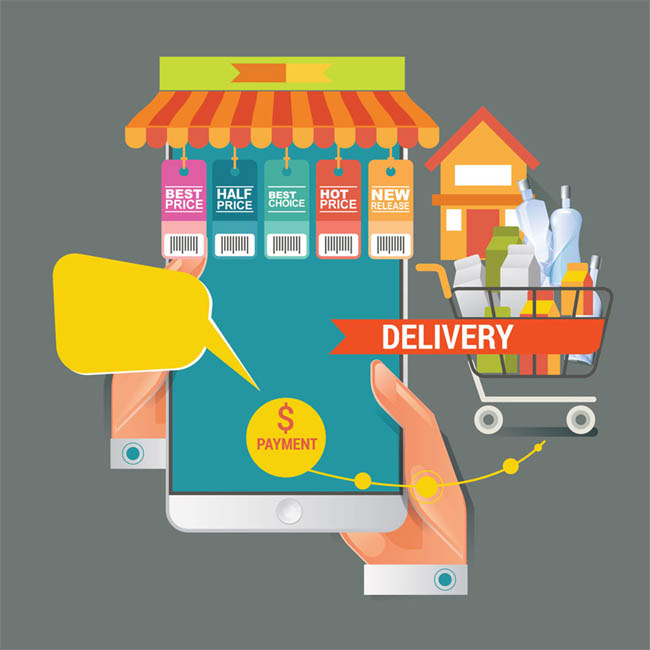 互聯(lián)網(wǎng)新零售店鋪創(chuàng)意設(shè)計(jì) 矢量素材賦能零售革新